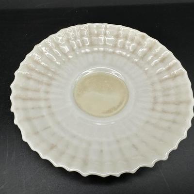 Belleek Ireland Basketweave Creamer & Cup and Saucer