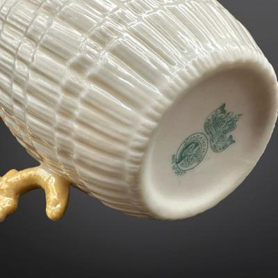 Belleek Ireland Basketweave Creamer & Cup and Saucer