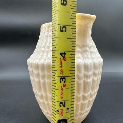 Belleek Ireland Basketweave Creamer & Cup and Saucer