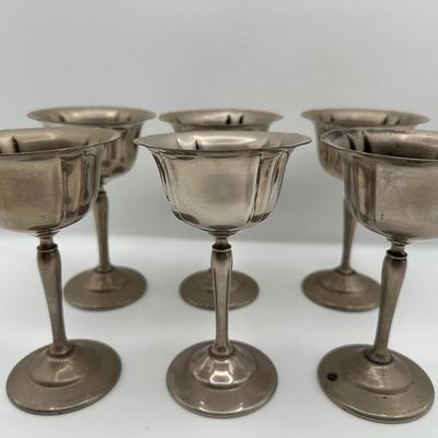 Set of 6 Silverplate Champagne Coupes