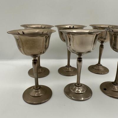 Set of 6 Silverplate Champagne Coupes