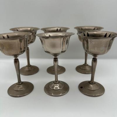 Set of 6 Silverplate Champagne Coupes