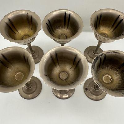 Set of 6 Silverplate Champagne Coupes