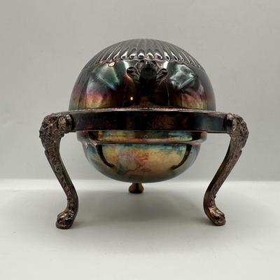 F.B. Rogers Silver Co. Butter Dish with Glass Insert