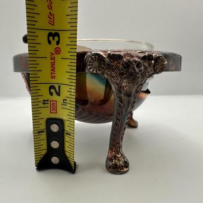 F.B. Rogers Silver Co. Butter Dish with Glass Insert