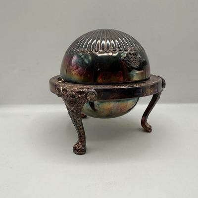 F.B. Rogers Silver Co. Butter Dish with Glass Insert