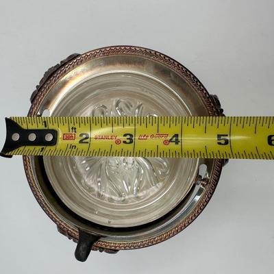 F.B. Rogers Silver Co. Butter Dish with Glass Insert