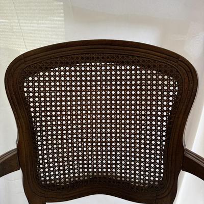 Sale Photo Thumbnail #137: French Provincial style chair w/ cane back. H-34’ W-26’