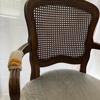 Sale Photo Thumbnail #138: French Provincial style chair w/ cane back. H-34’ W-26’