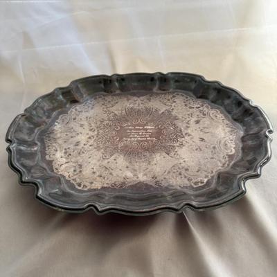 Sale Photo Thumbnail #143: Silverplate footed tray
