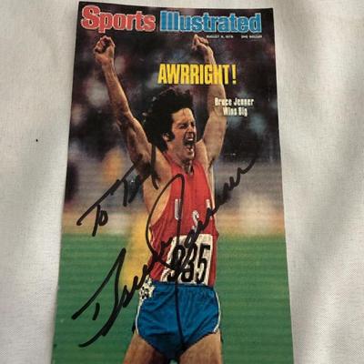 Sale Photo Thumbnail #153: COPY of Bruce Jenner Sports Illustrated card That was signed by Bruce himself.