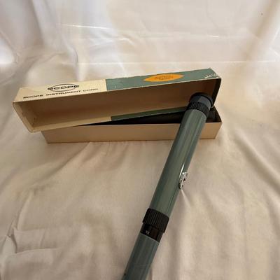 Sale Photo Thumbnail #166: vintage telescope, likely a refractor model, from the brand "SCOPE" by Scope Instrument Corp.