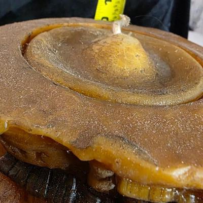 Vintage German Hand-Carved “Bäcker” Candle by Johann Gunter – 3D Wax Sculpture Depicting Baker’s Workshop, Walldürn-Baden