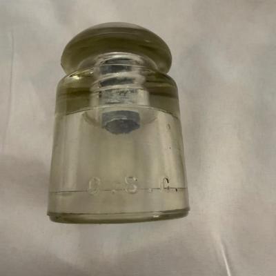 Sale Photo Thumbnail #175: Vintage clear glass insulator