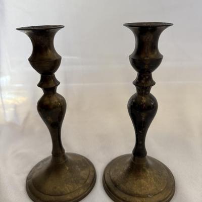 Sale Photo Thumbnail #204: Brass candlesticks