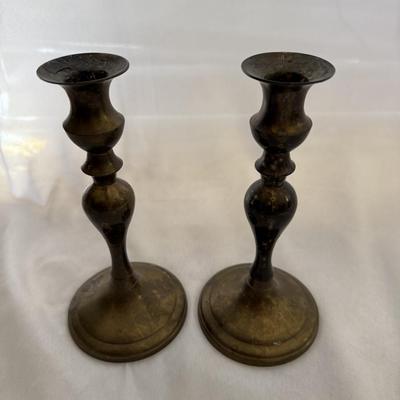 Sale Photo Thumbnail #203: Brass candlesticks