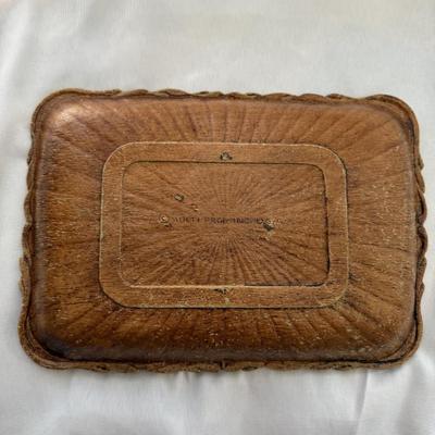 Sale Photo Thumbnail #224: 1940s floral faux bois tray by Multi Products