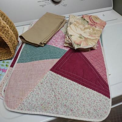 LIGHT BULBS, QUILTED THROW, BASKET AND MORE