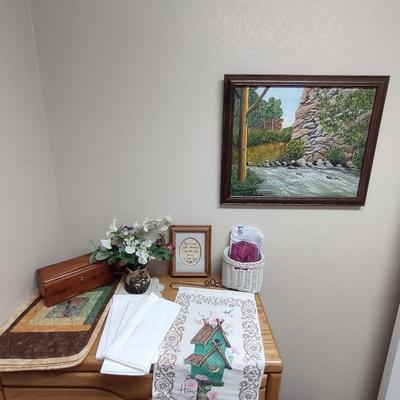 SMALL LANE CEDAR CHEST AND OTHER HOME DECOR