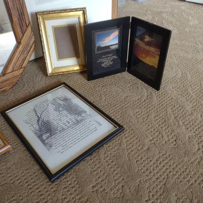 WALL MIRROR, PICTURES AND FRAMES