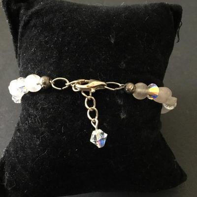 Light pink crystal rose quartz, bead bracelet, very beautiful