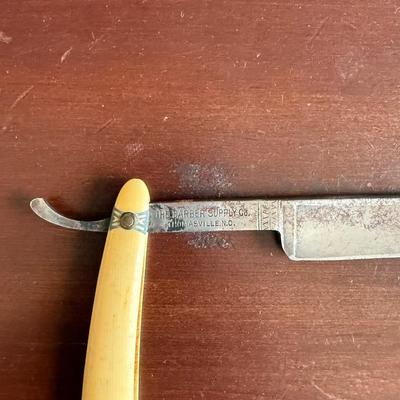 Sale Photo Thumbnail #251: Vintage J.A. Henckels "Twin" straight razor. Used by the barber in the Cape Fear Hotel in the 40s