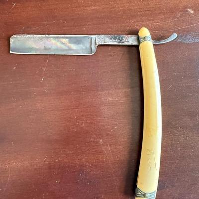 Sale Photo Thumbnail #252: Vintage J.A. Henckels "Twin" straight razor. Used by the barber in the Cape Fear Hotel in the 40s