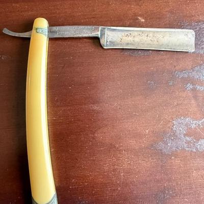 Sale Photo Thumbnail #254: Vintage J.A. Henckels "Twin" straight razor. Used by the barber in the Cape Fear Hotel in the 40s