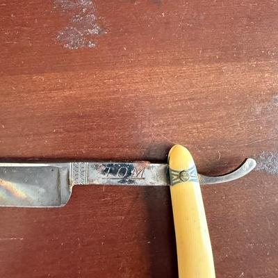 Sale Photo Thumbnail #253: Vintage J.A. Henckels "Twin" straight razor. Used by the barber in the Cape Fear Hotel in the 40s