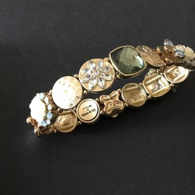 Lonna & Lilly gold tone, multi crystal link bracelet vintage