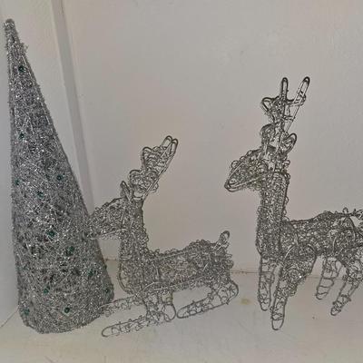 Silver toned xmas decor