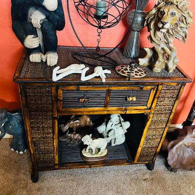 Bamboo Wicker Cabinet