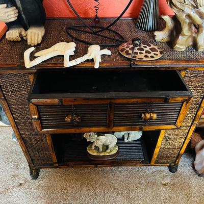 Bamboo Wicker Cabinet
