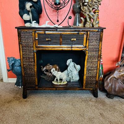 Bamboo Wicker Cabinet