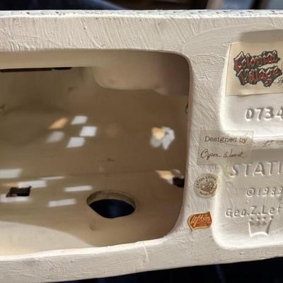 Vintage Lefton Colonial Village Train Station and Train Set