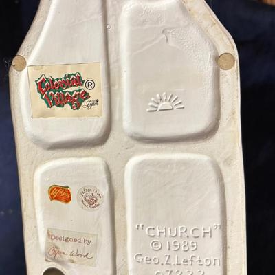 Vintage Lefton Colonial Village Church