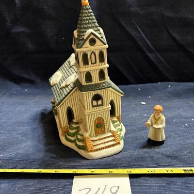 Vintage Lefton Colonial Village Church