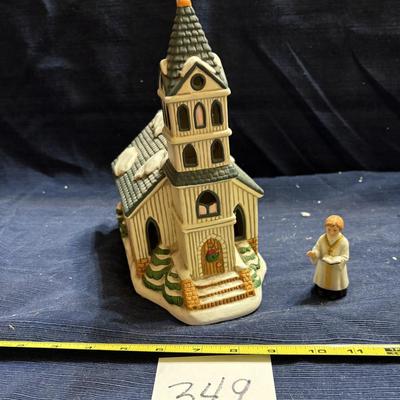 Vintage Lefton Colonial Village Church