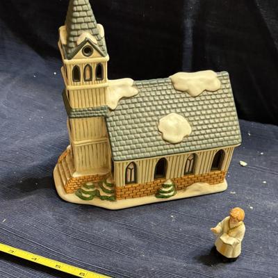 Vintage Lefton Colonial Village Church