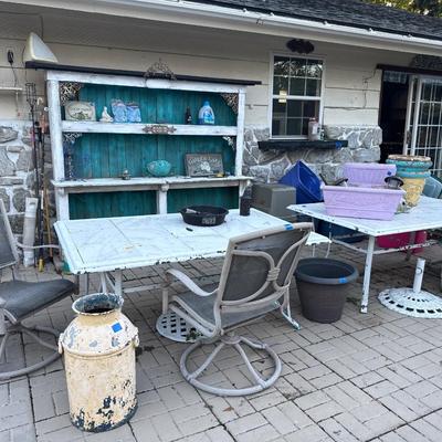 Sale Photo Thumbnail #117: - Two tables & More 
- Shelf against the wall has some base wear so can be left behind or taken. Up to you. 

NO CHERRY PICKING or taking ONLY the items you want and leaving the rest or you will be banned! Please arrive with enough time to load. Bring box