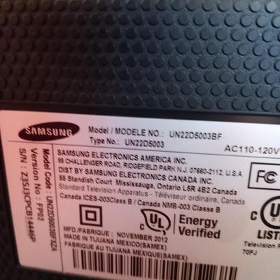 SAMSUNG 22" TV AND APEX DVD PLAYER BOTH HAVE REMOTES