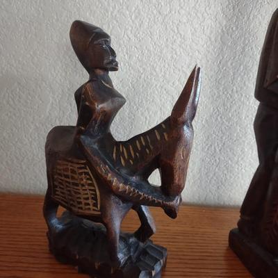 HAND CARVED WOODEN FIGURES