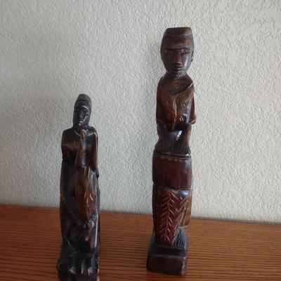 HAND CARVED WOODEN FIGURES