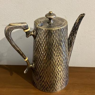Antique Nickel Silver Coffee Pot Germany WMF