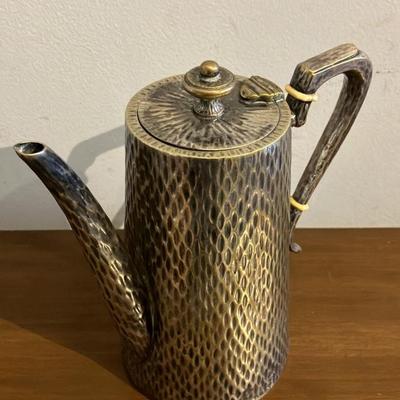 Antique Nickel Silver Coffee Pot Germany WMF