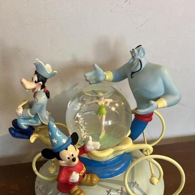 Walt Disney World's 25th Anniversary Snow Globe Mickey/Goofy 11”w x 9”h