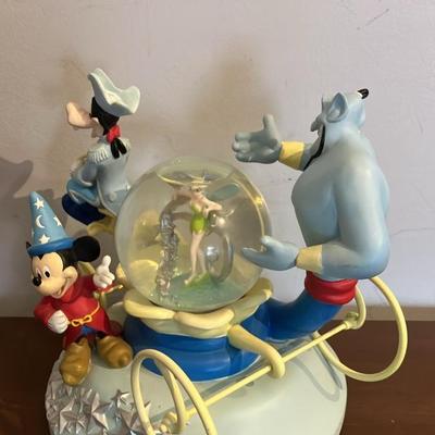 Walt Disney World's 25th Anniversary Snow Globe Mickey/Goofy 11”w x 9”h