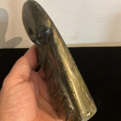 Hand-Carved Shona Stone Sculpture - Kissing Lovers Embrace, 6 Inches, Authentic African Art