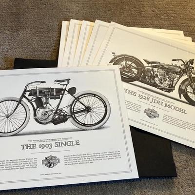 Rare Harley-Davidson 100th Anniversary Collector's Set: 6 Vintage-Style 16"x20" Art Prints