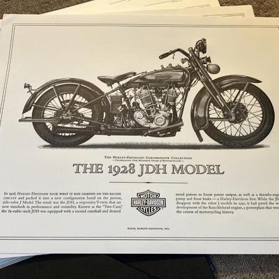 Rare Harley-Davidson 100th Anniversary Collector's Set: 6 Vintage-Style 16"x20" Art Prints
